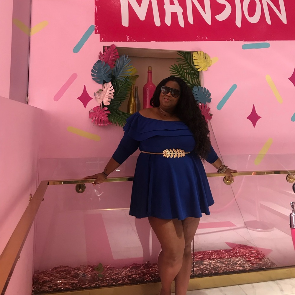 Blue Skater Dress
